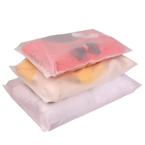 12 Pcs Matte Frosted Travel Storage Bag Reusable Zip-Lock Seal Storage Bag Lugga