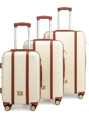 3 Piece Expandable Retro Luggage Set