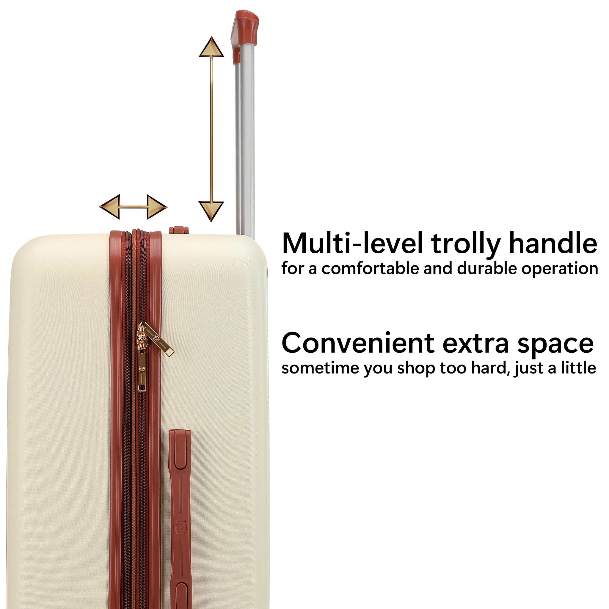 3 Piece Expandable Retro Luggage Set