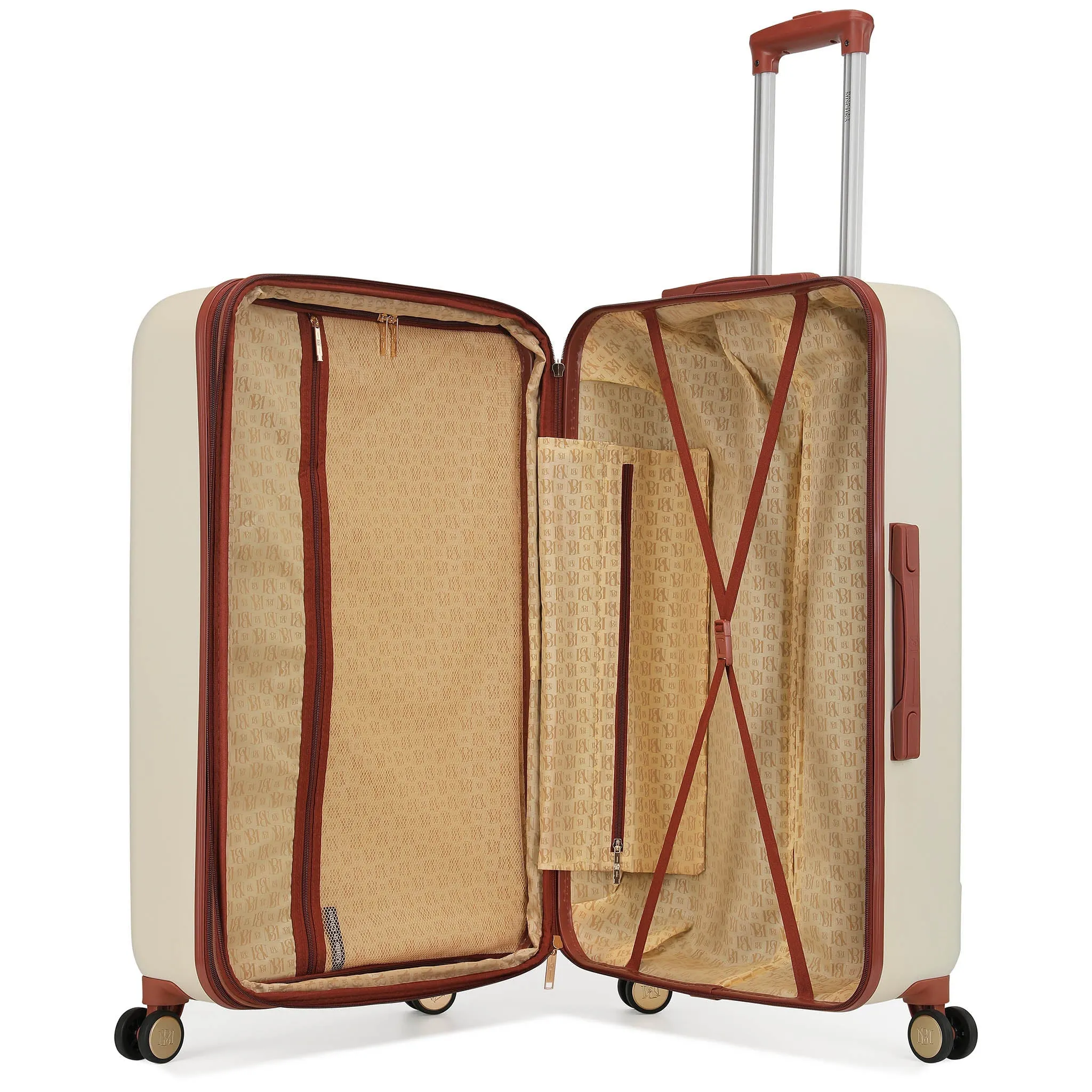 3 Piece Expandable Retro Luggage Set