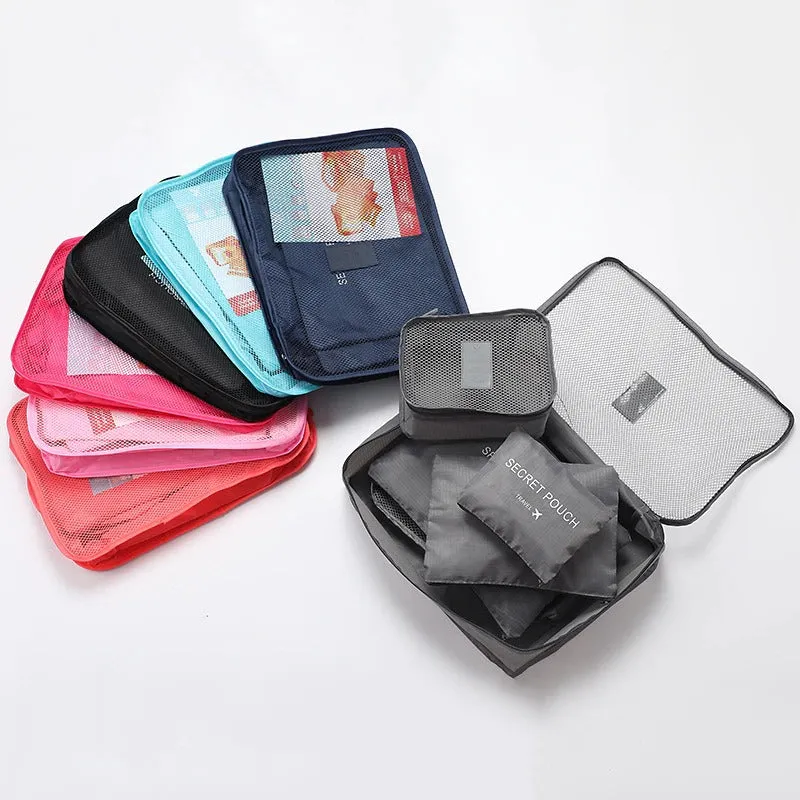 6 Pcs Multi-function Waterproof Travel Toiletry Organizer Bags