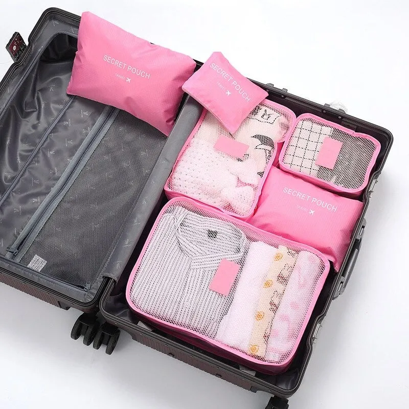6 Pcs Multi-function Waterproof Travel Toiletry Organizer Bags