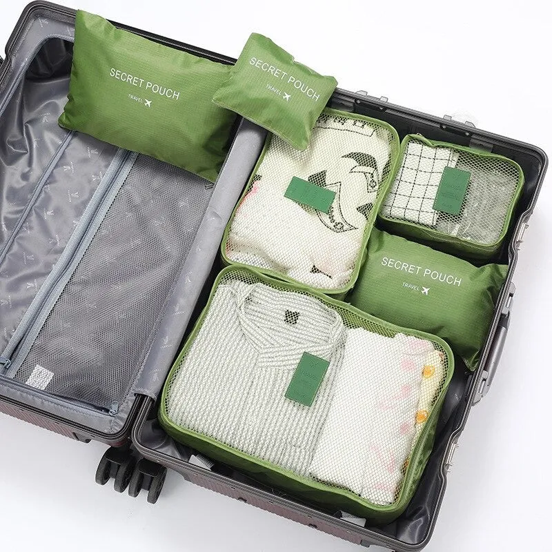 6 Pcs Multi-function Waterproof Travel Toiletry Organizer Bags
