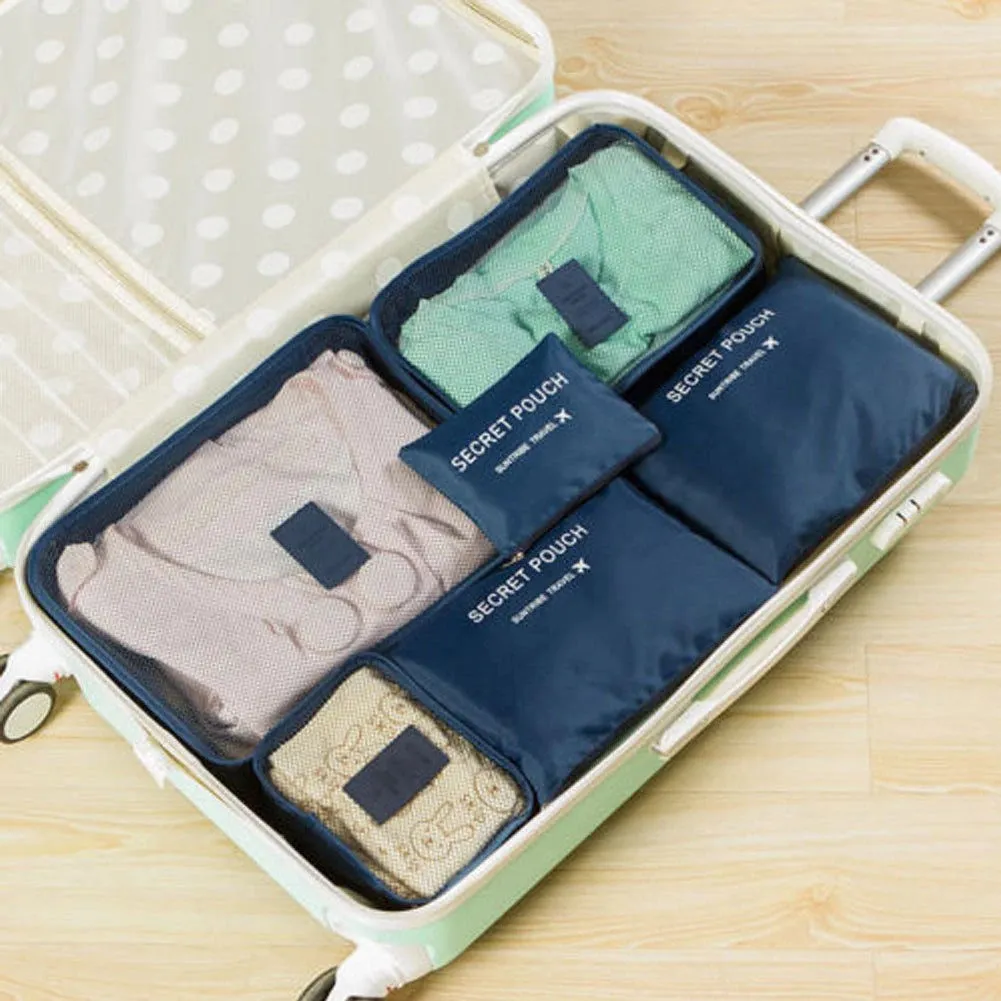 6 Pcs Multi-function Waterproof Travel Toiletry Organizer Bags