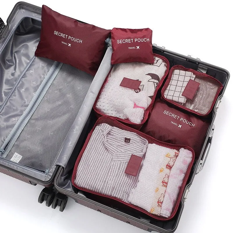 6 Pcs Multi-function Waterproof Travel Toiletry Organizer Bags