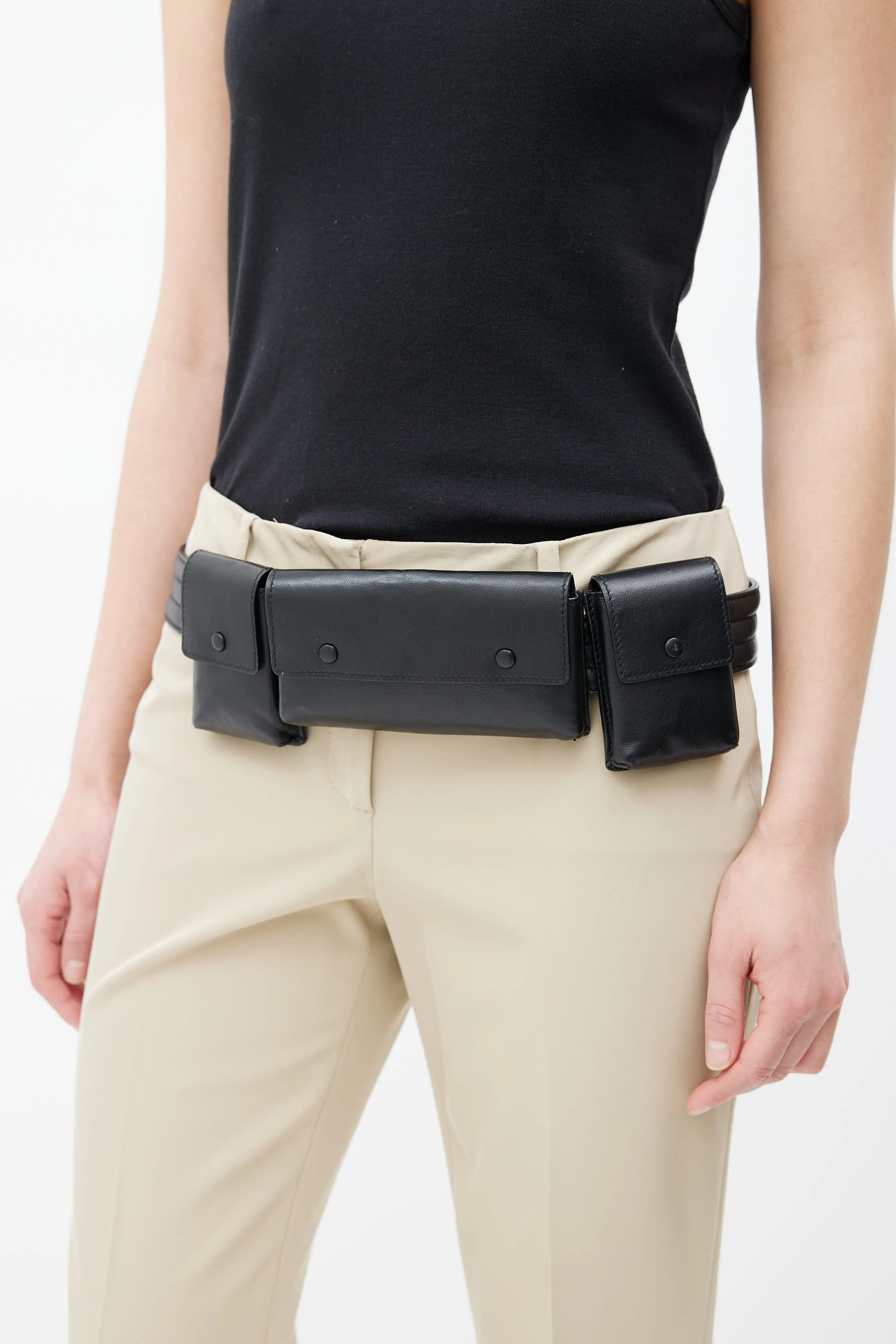 Black Leather Utility Belt