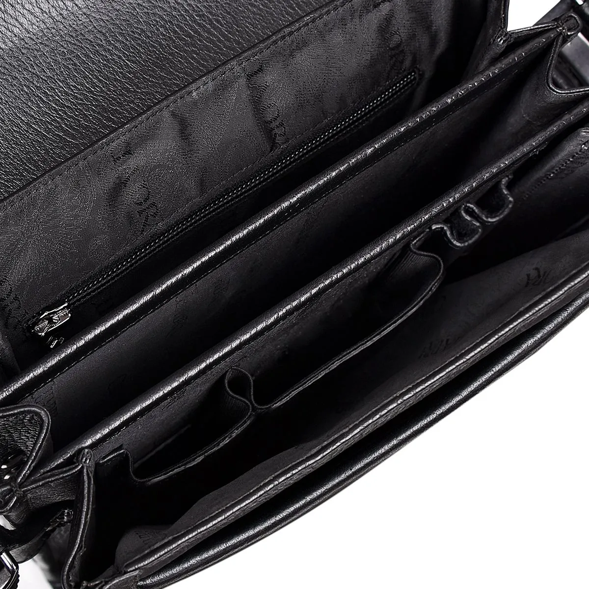 BOC03MA - Cuadra black fashion stingray crossbody messenger bag for men / women