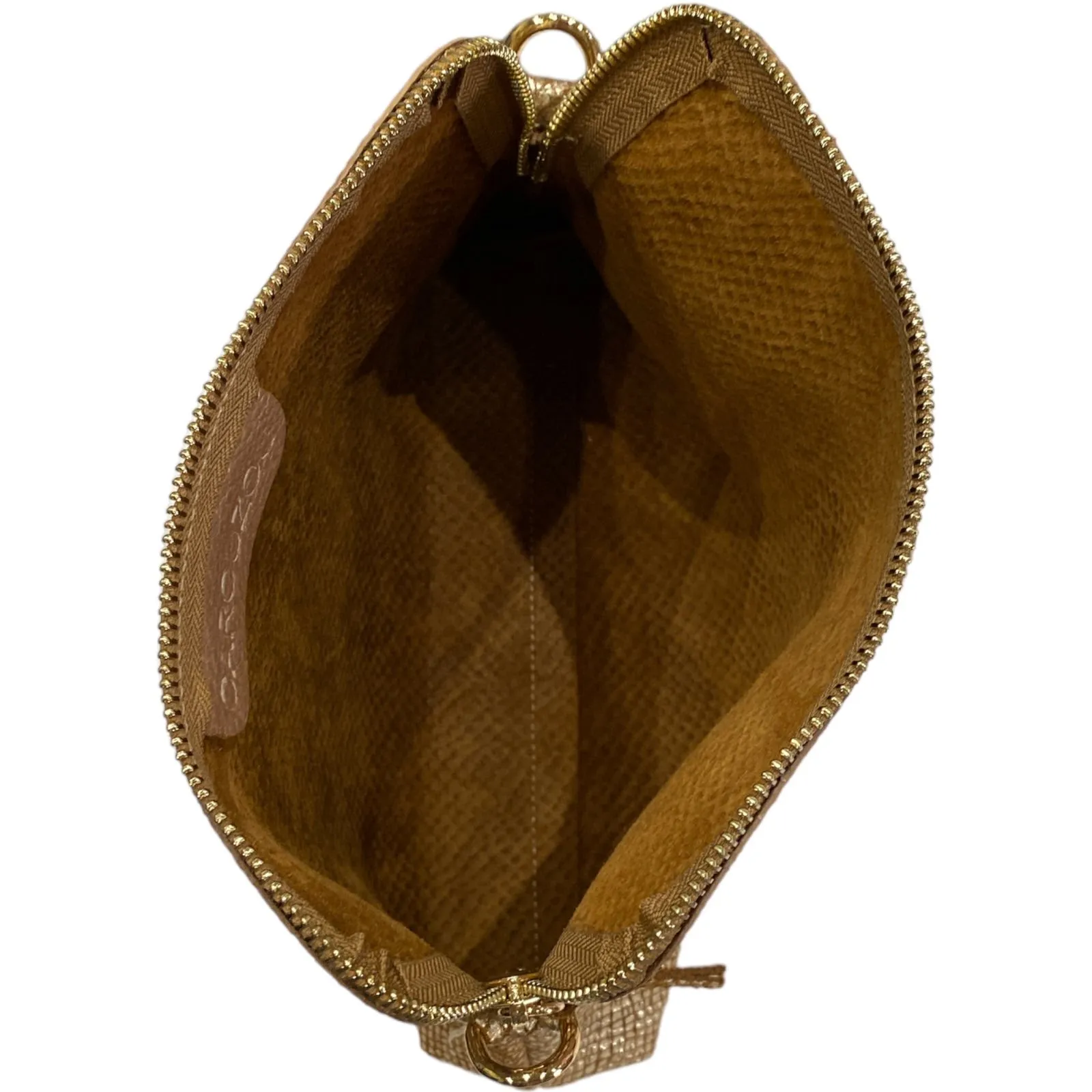 Box XL. Gold leather messenger bag