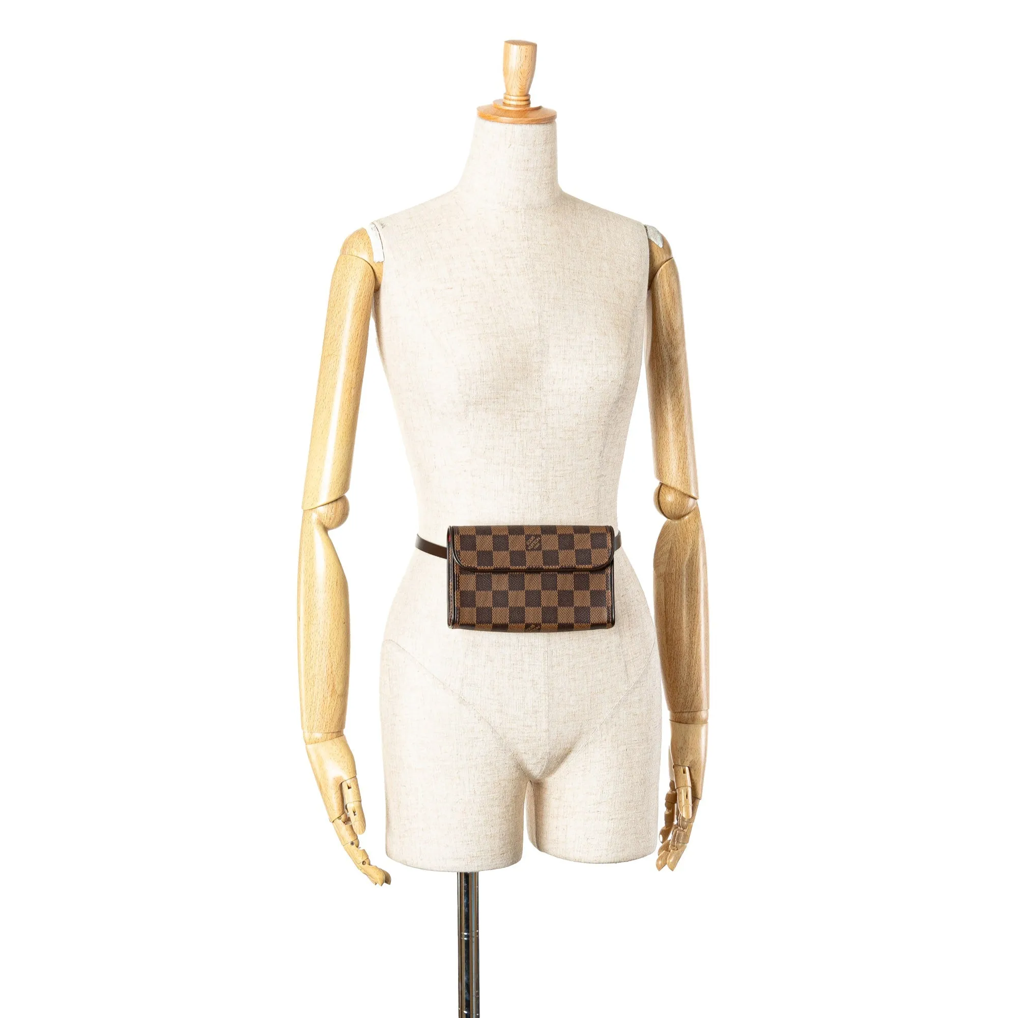 Brown Louis Vuitton Damier Ebene Florentine Pochette Belt Bag