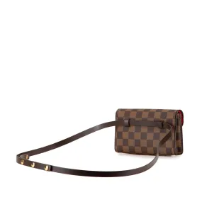 Brown Louis Vuitton Damier Ebene Florentine Pochette Belt Bag