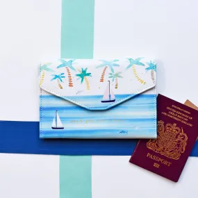 By The Sea Palm Travel Wallet