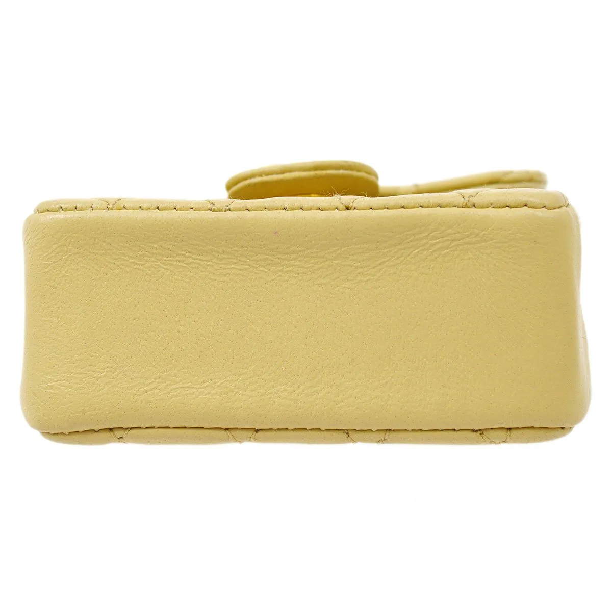 CHANEL 1990s Beige Lambskin Belt Bag Micro 06066