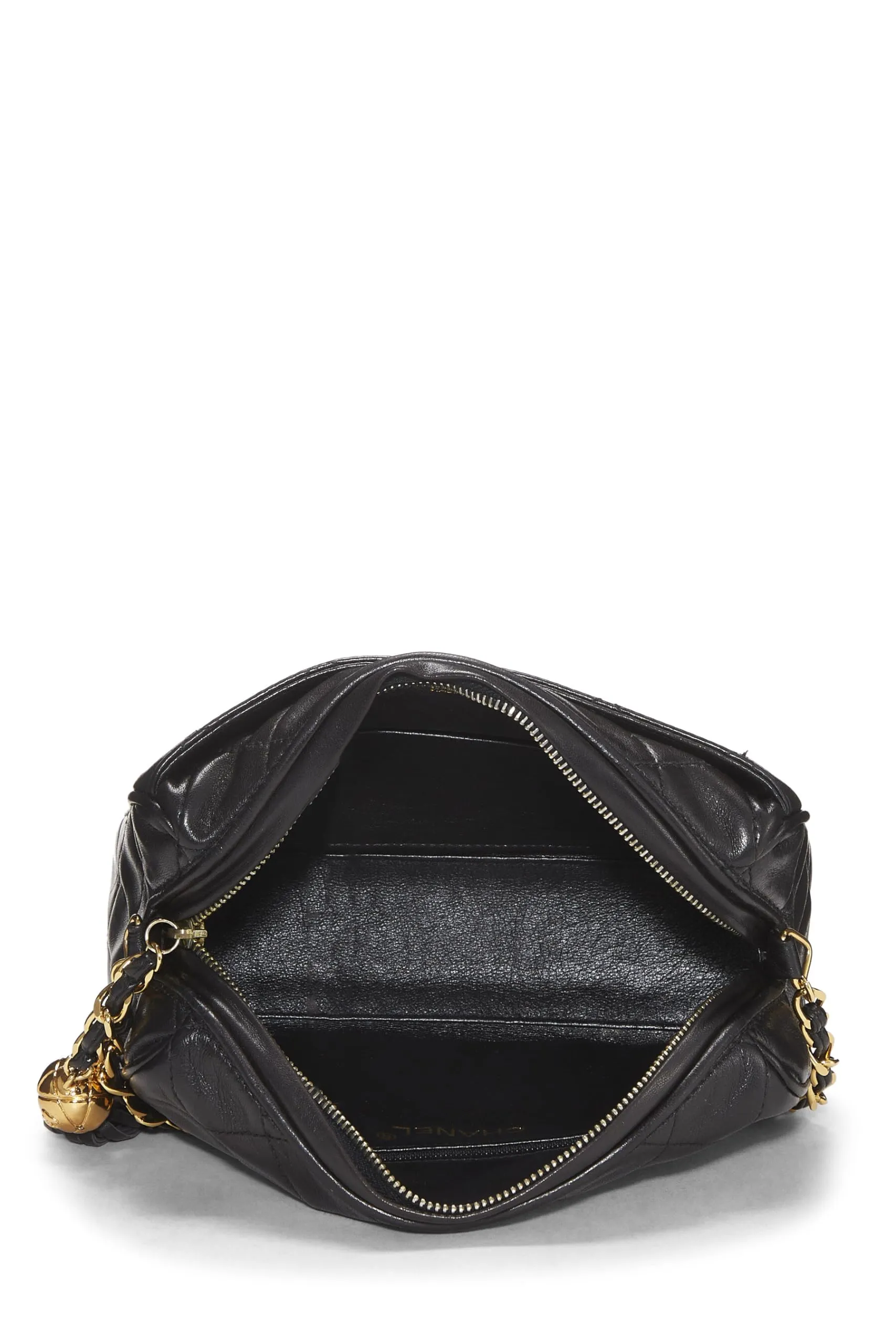 Chanel,  Black Lambskin Pocket Camera Bag Mini, Black