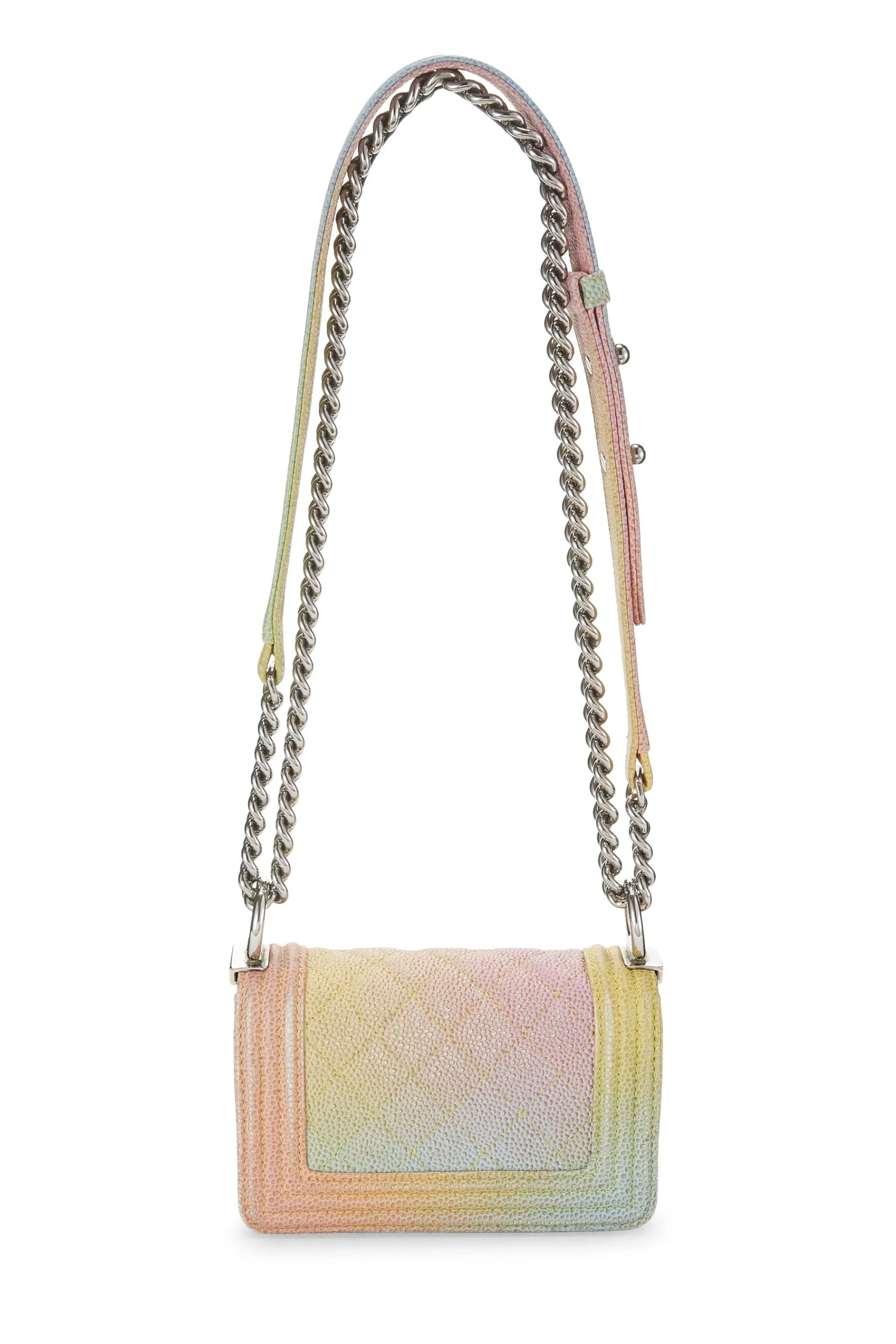 Chanel,  Paris-Cuba Rainbow Quilted Caviar Boy Bag Mini, Multi