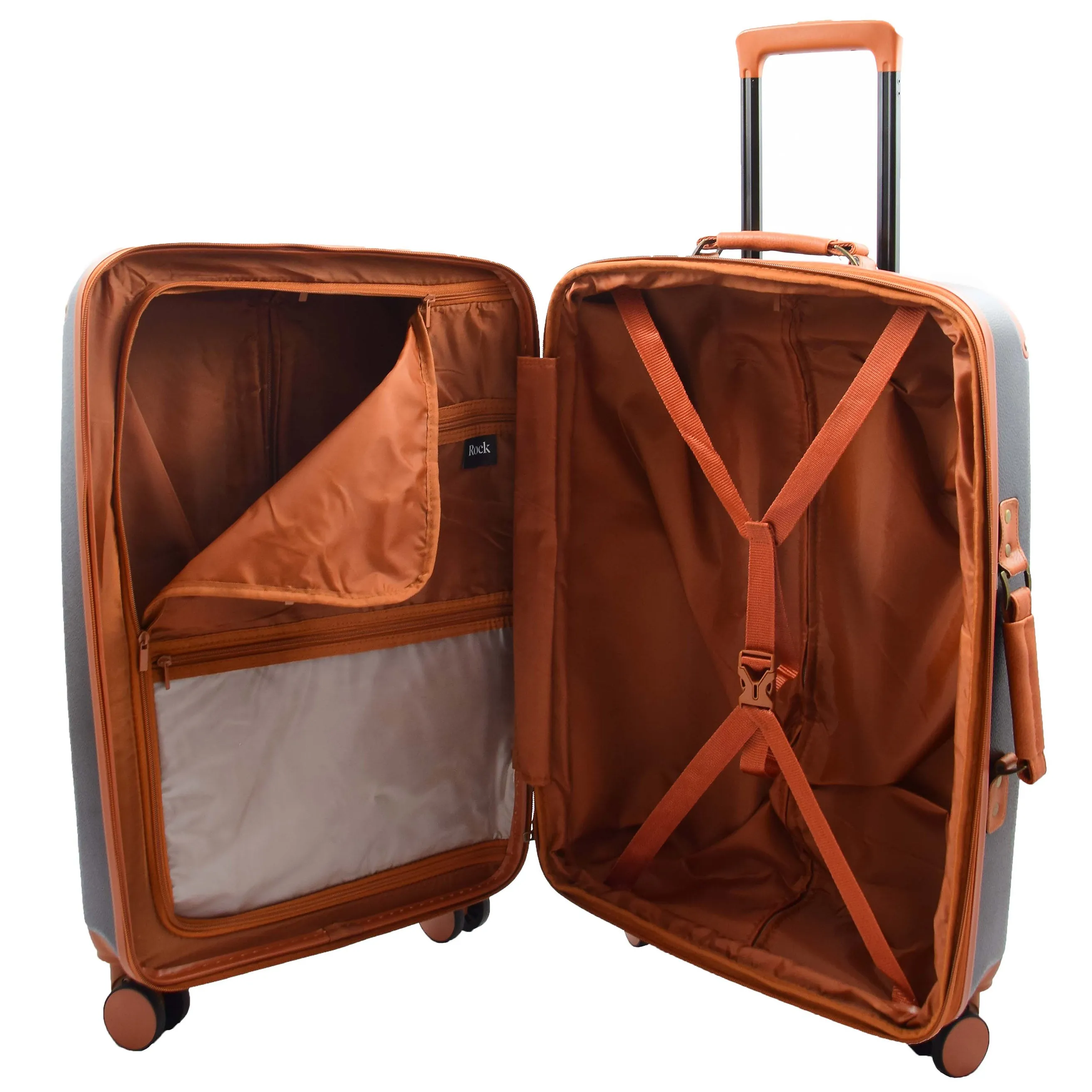 Classic 4 Wheel Hard Shell Luggage Expandable Lightweight Suitcases Travel Bags Cruiser Black