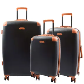 Classic 4 Wheel Hard Shell Luggage Expandable Lightweight Suitcases Travel Bags Cruiser Black