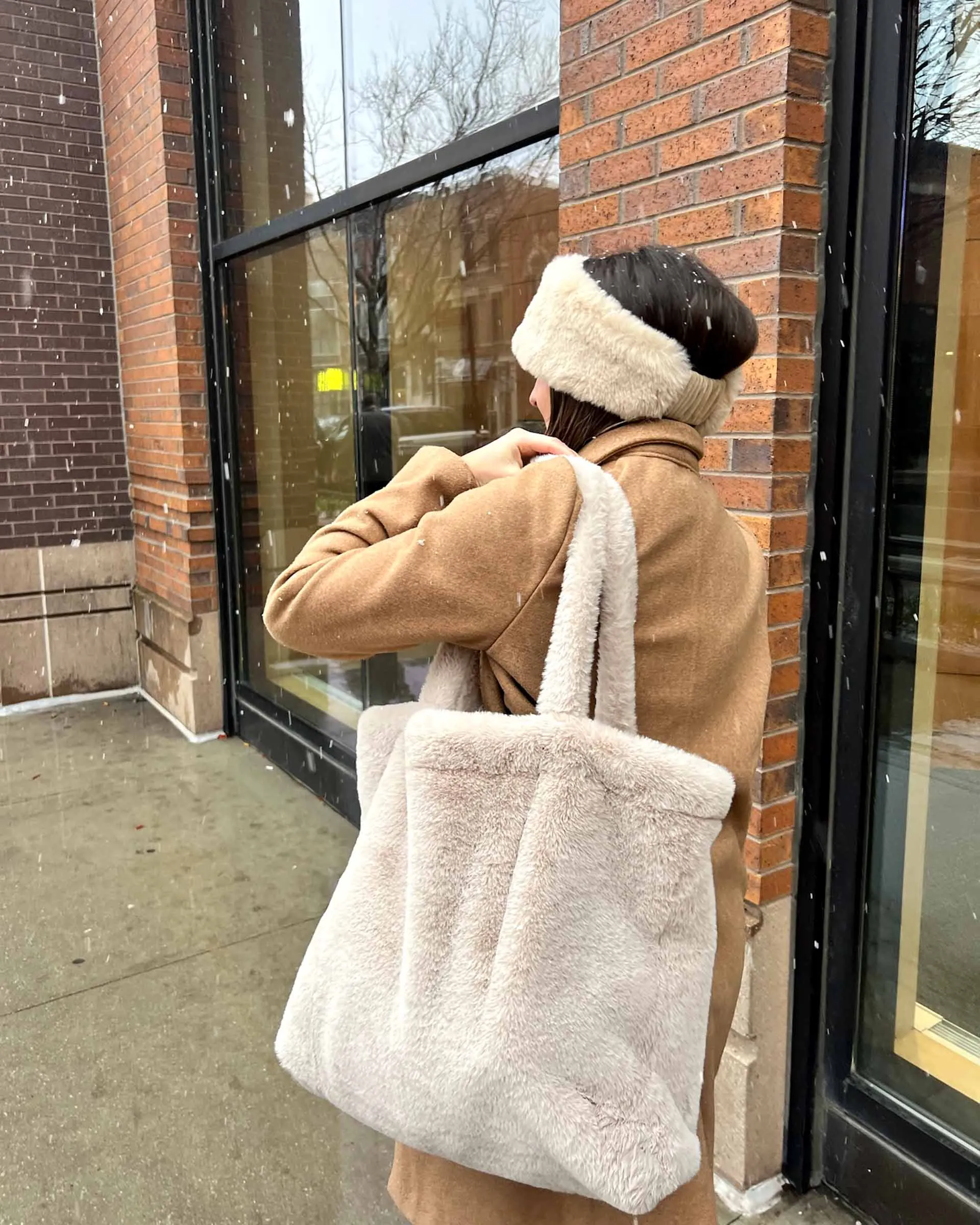 Cozy Cabin Faux Fur Tote
