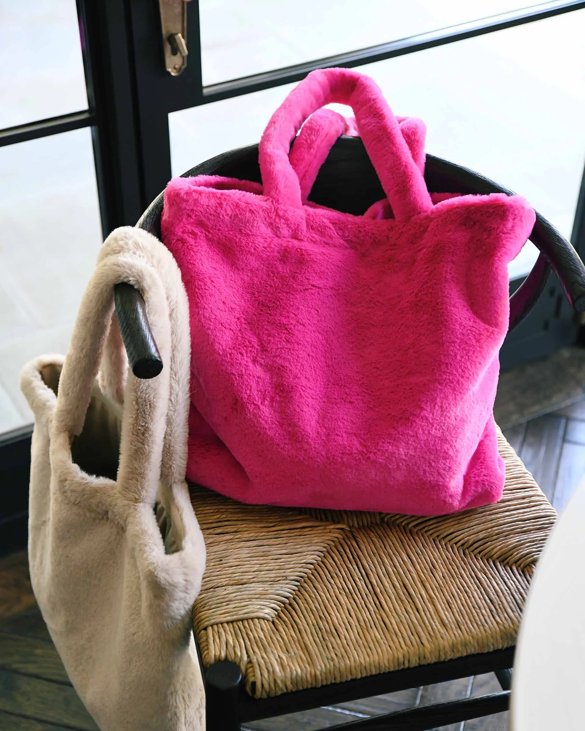 Cozy Cabin Faux Fur Tote