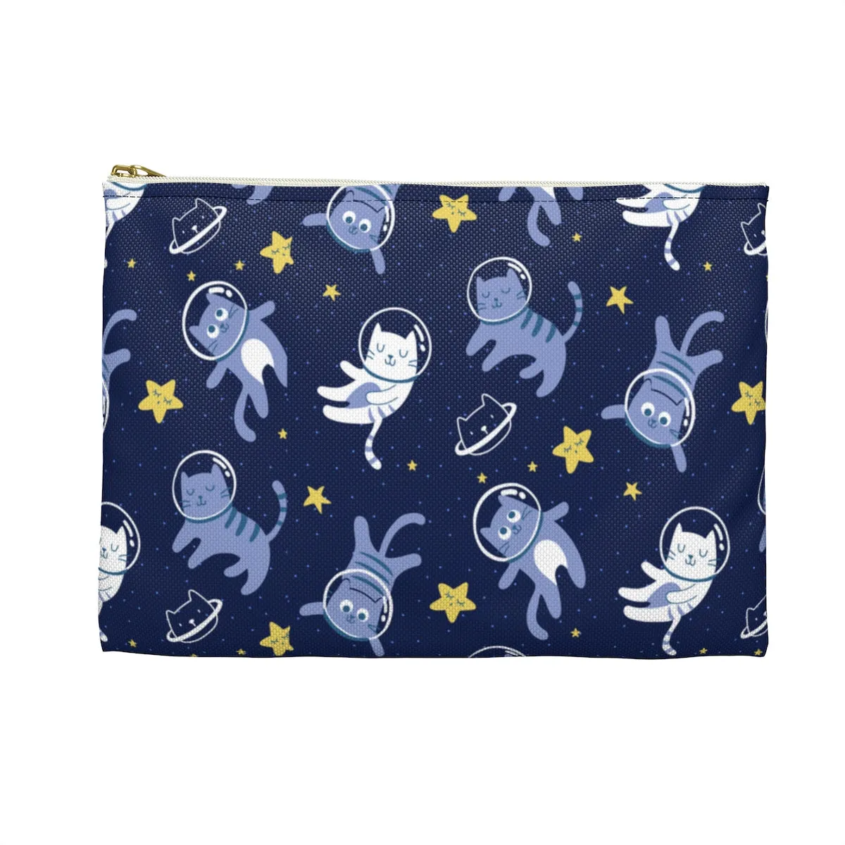 Cute Cats in Space Coin Purse, Cute Stars Space Makeup Bags Fun Cosmetic Travel Pouch Organizer Gifts for women, Accessory Pouch Pencil Case