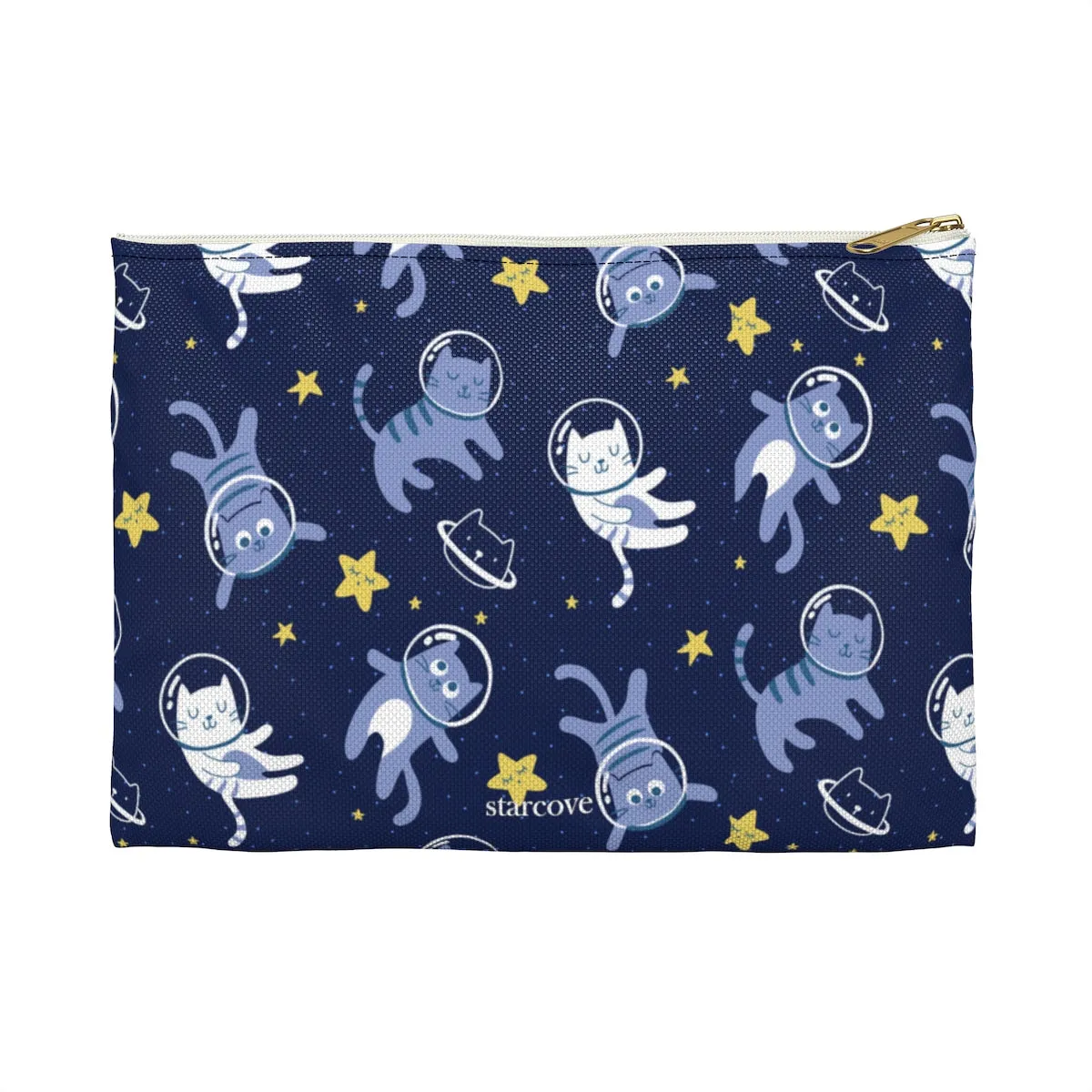 Cute Cats in Space Coin Purse, Cute Stars Space Makeup Bags Fun Cosmetic Travel Pouch Organizer Gifts for women, Accessory Pouch Pencil Case