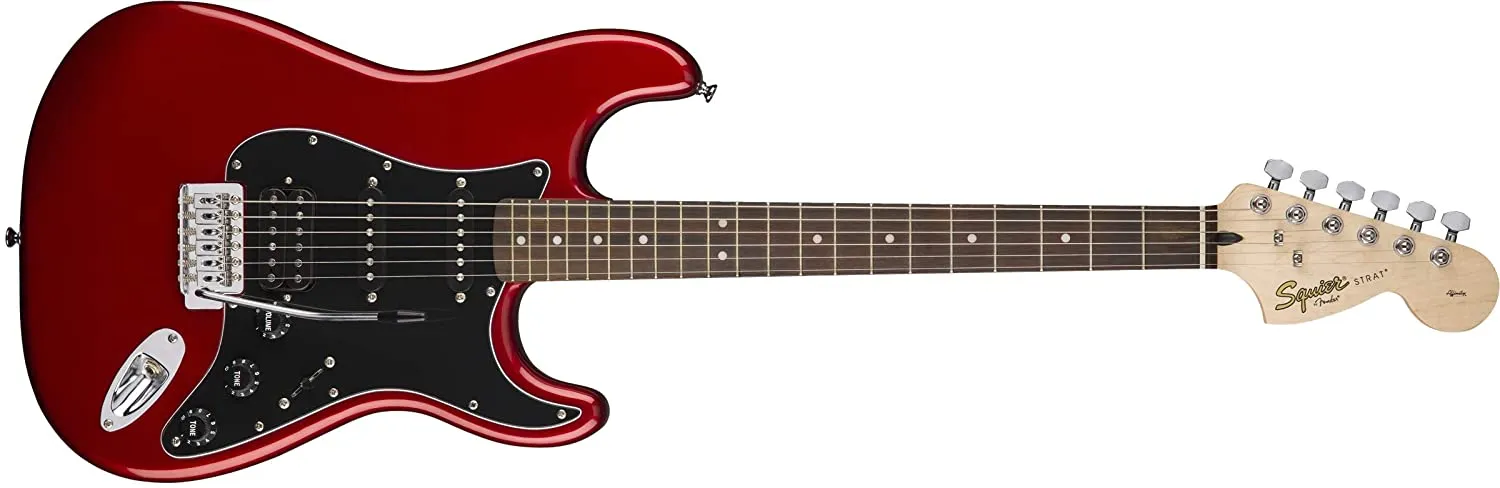 Fender Squier Affinity HSS Stratocaster Pack with 15G Amplifier, LRL Fingerboard, Gigbag Candy Apple Red