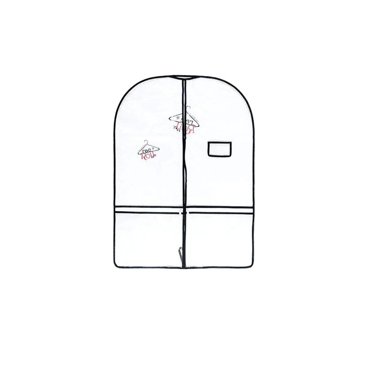 Garment Bag - Full Clear - Short - Black Trim