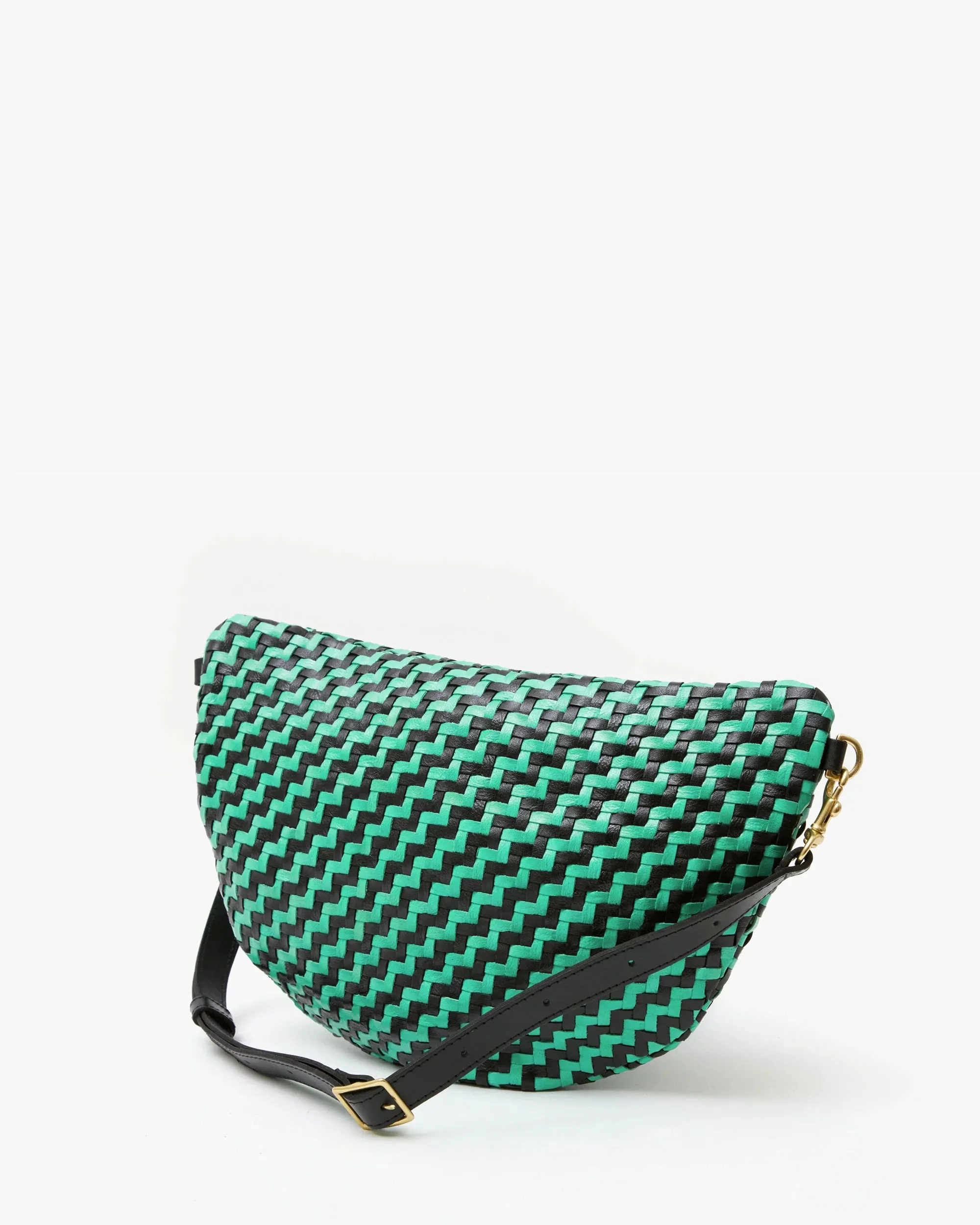 Grande Fanny Bag in Mint Opal & Black Woven Checker