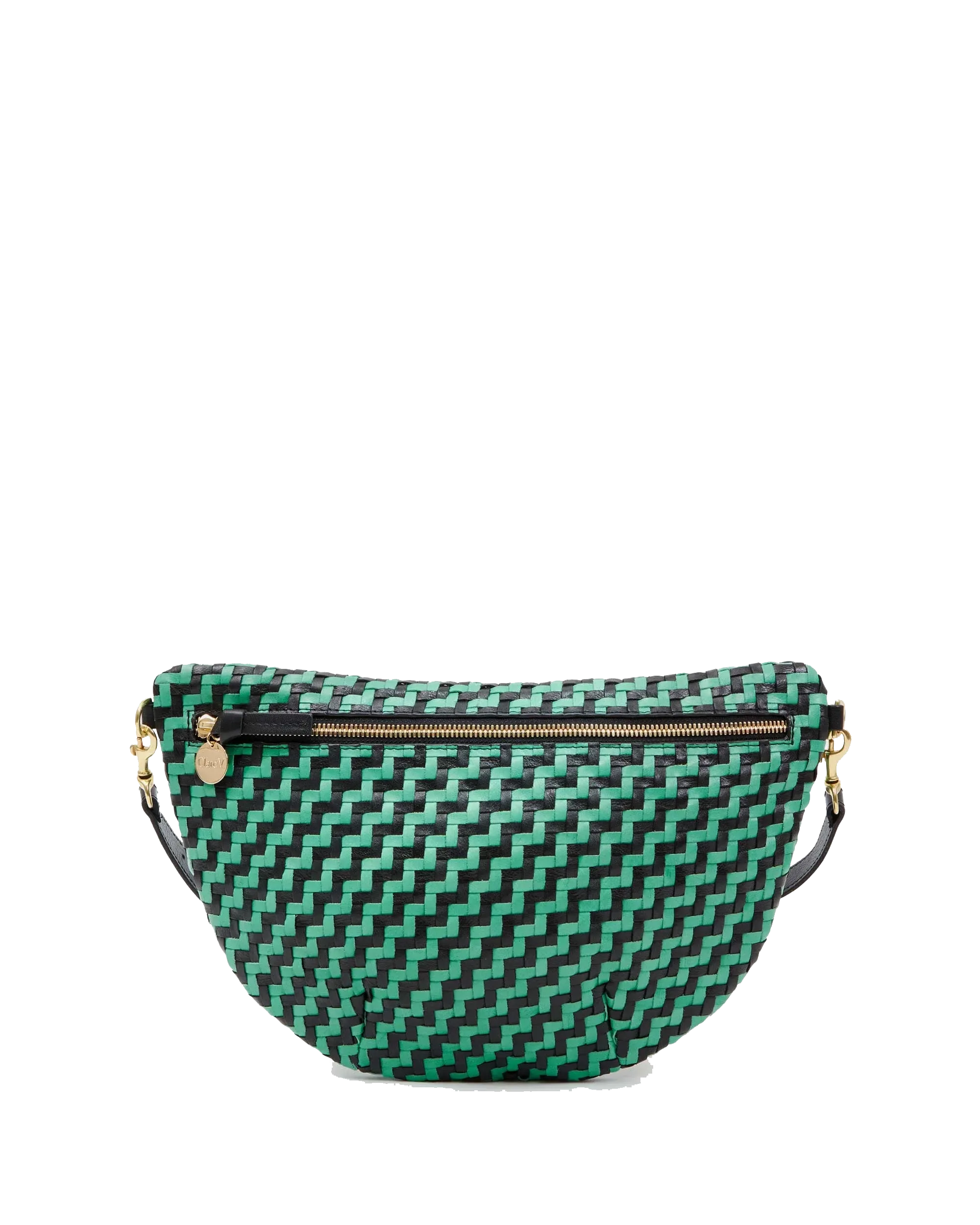 Grande Fanny Bag in Mint Opal & Black Woven Checker
