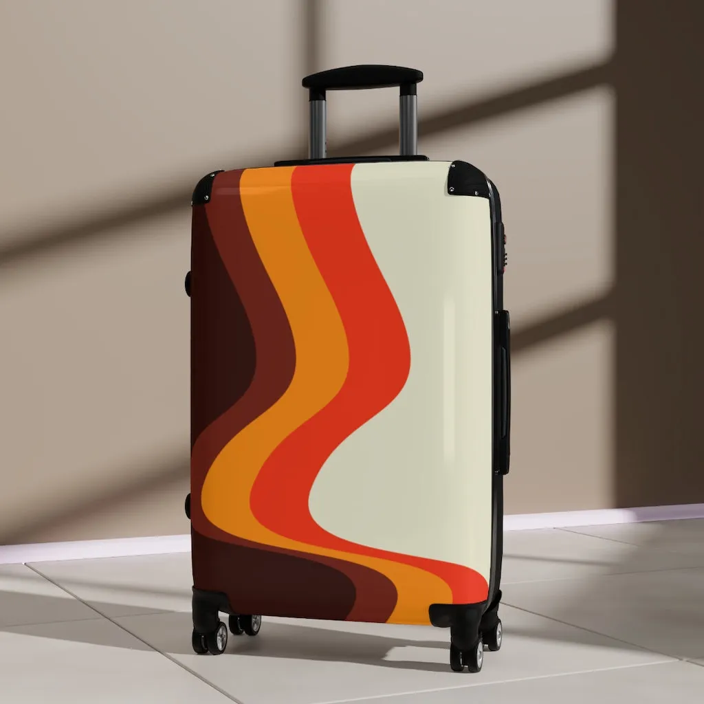 Groovy Retro Cabin Suitcase, Carry On Luggage
