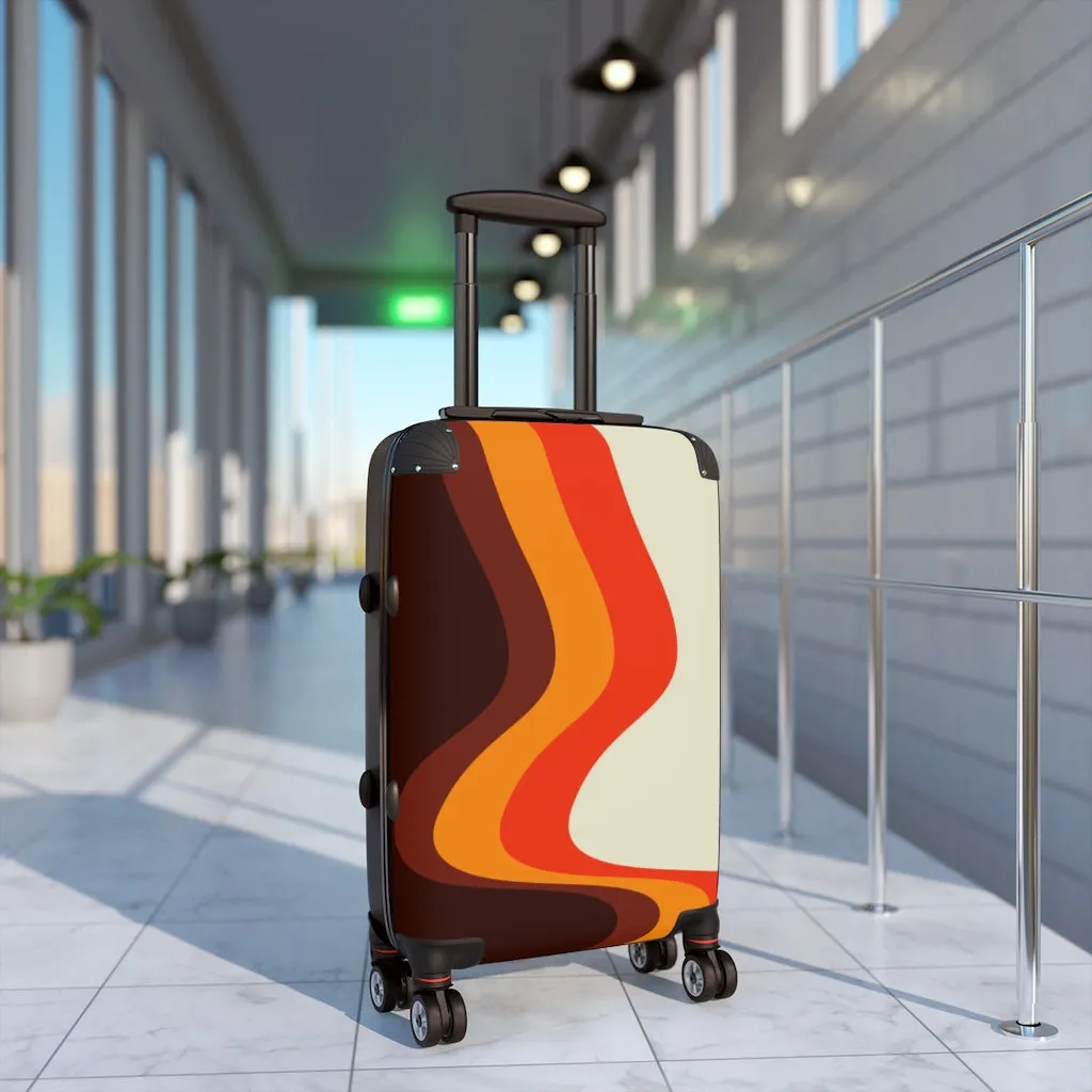 Groovy Retro Cabin Suitcase, Carry On Luggage