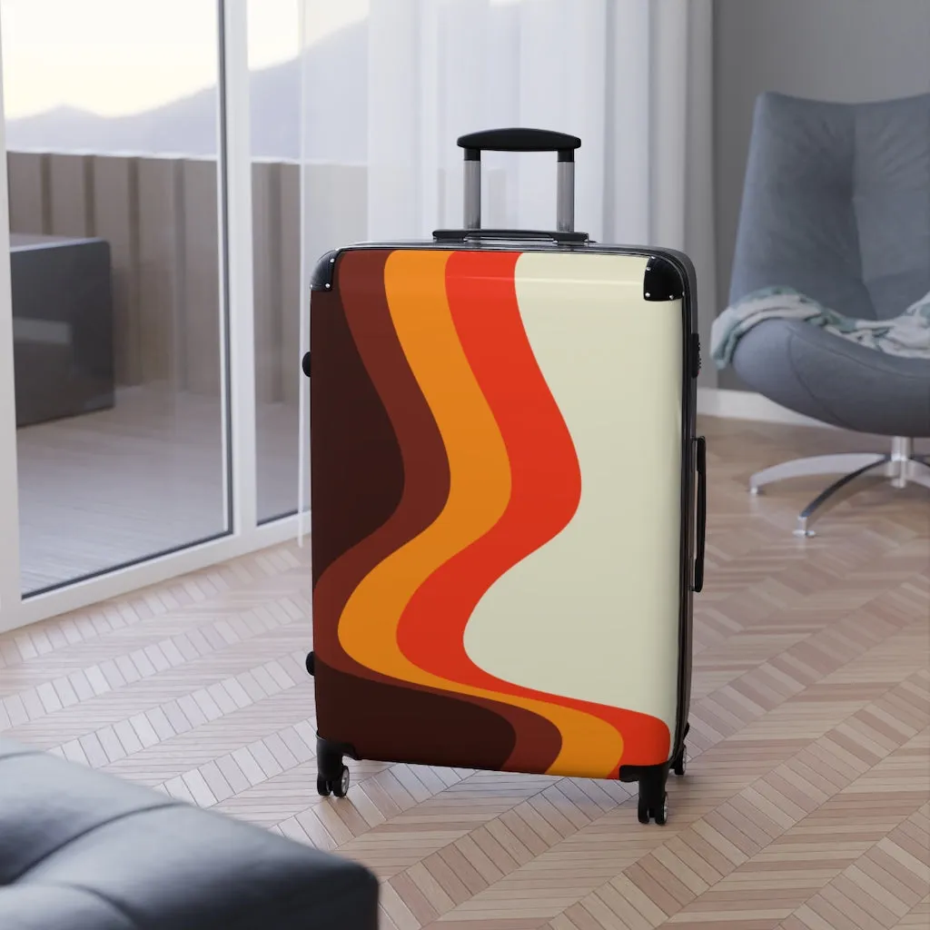 Groovy Retro Cabin Suitcase, Carry On Luggage