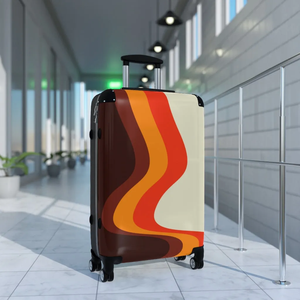 Groovy Retro Cabin Suitcase, Carry On Luggage