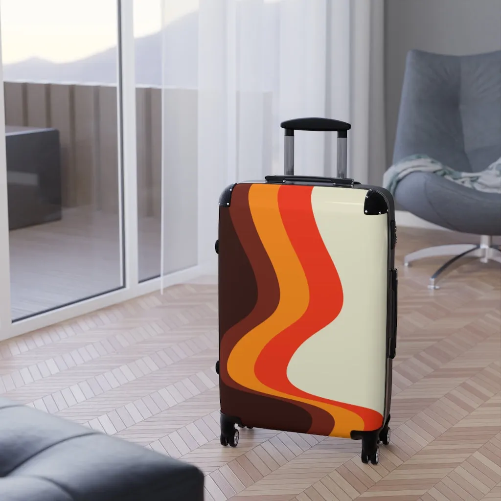 Groovy Retro Cabin Suitcase, Carry On Luggage