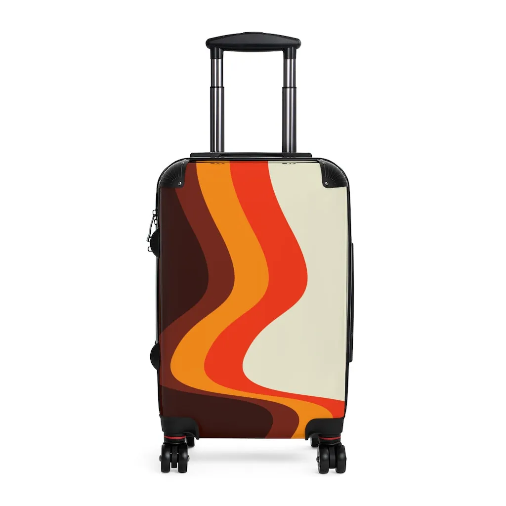 Groovy Retro Cabin Suitcase, Carry On Luggage