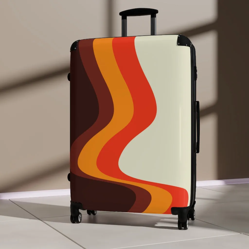 Groovy Retro Cabin Suitcase, Carry On Luggage