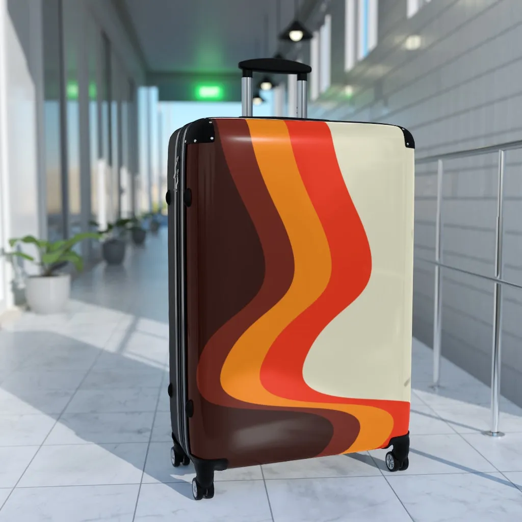 Groovy Retro Cabin Suitcase, Carry On Luggage