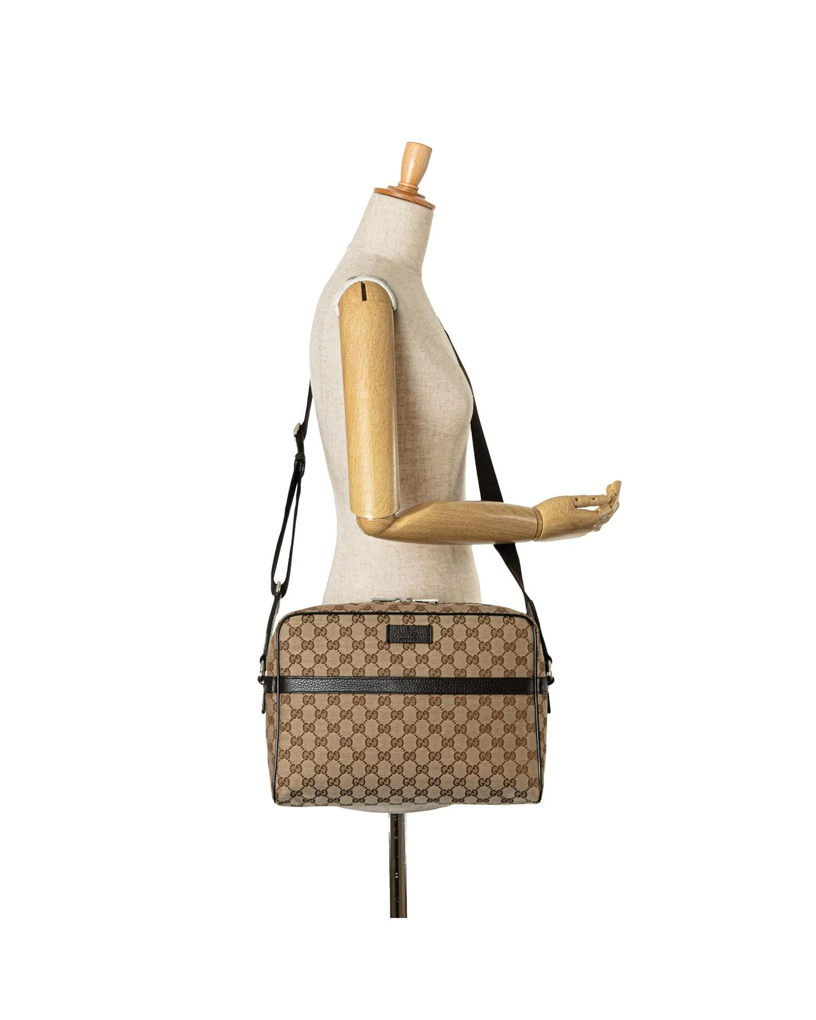Gucci GG Supreme Messenger Bag BeigeBrown
