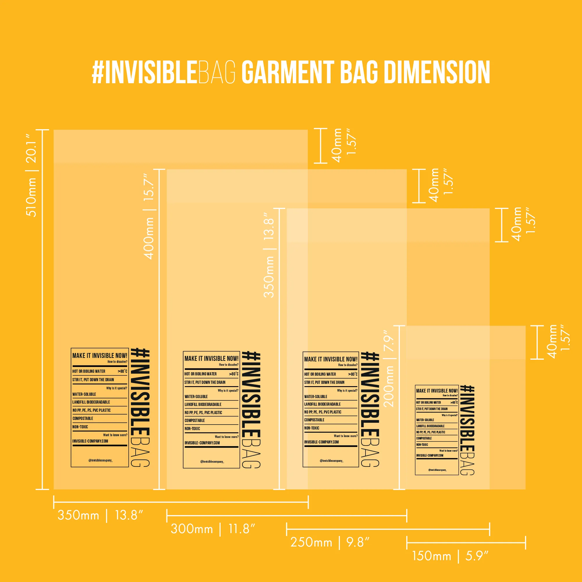 #INVISIBLEBAG Garment Bag Fashion Trial Pack