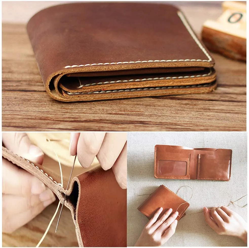 Jupean Leather Thread | 46 Colors Waxed Sewing Thread with Thread Holder