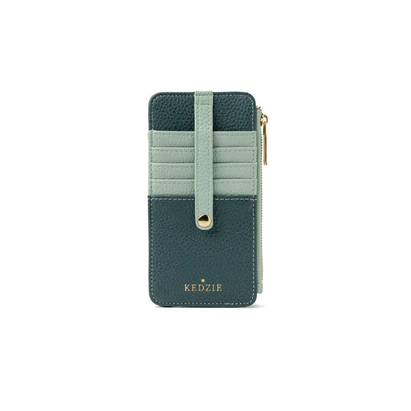 Kedzie Teal Essentials Only Zippered Wallet