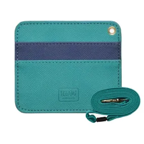 Legami Badge & Card Holder with Lanyard - Turquoise