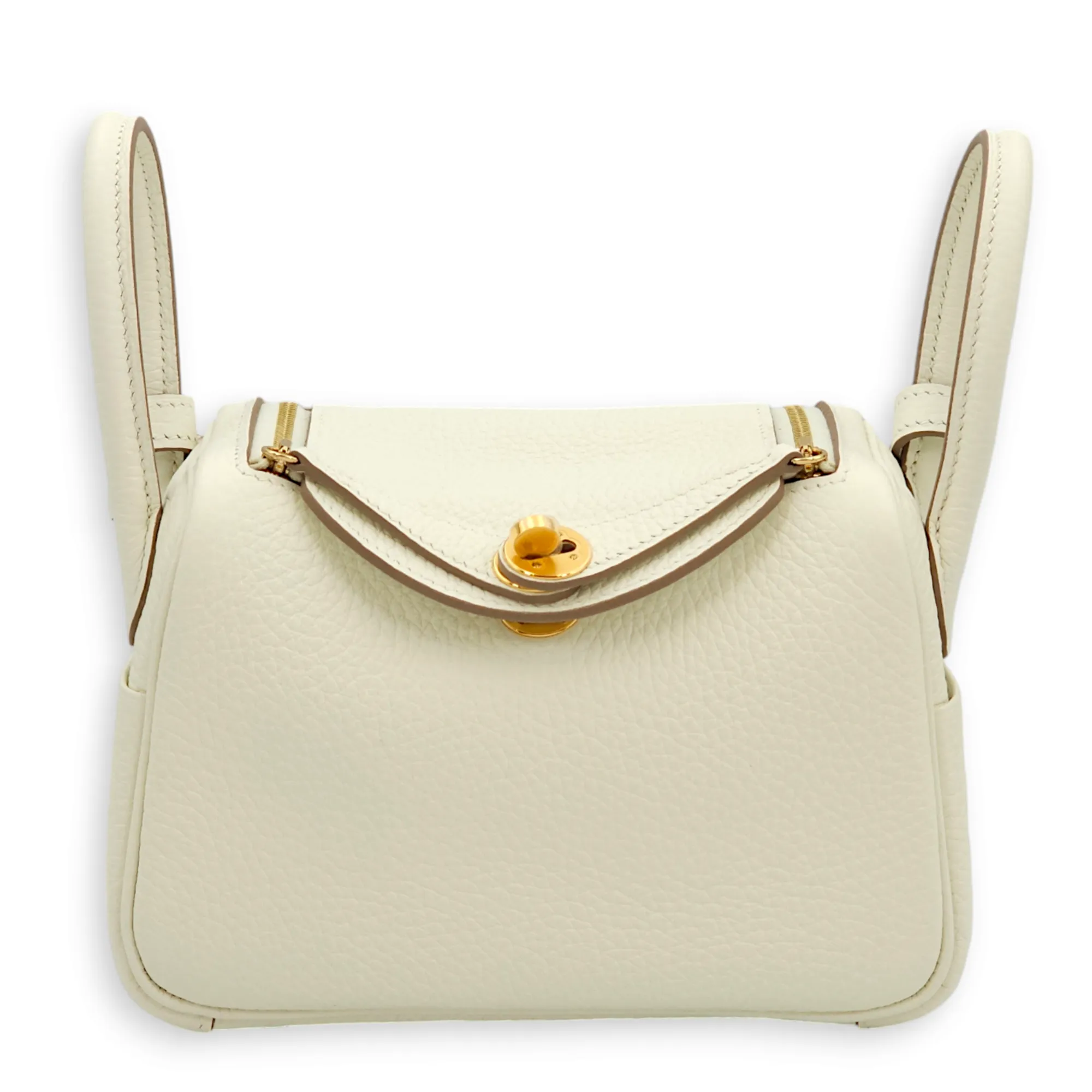Lindy Mini Mushroom in Clemence, Gold hardware