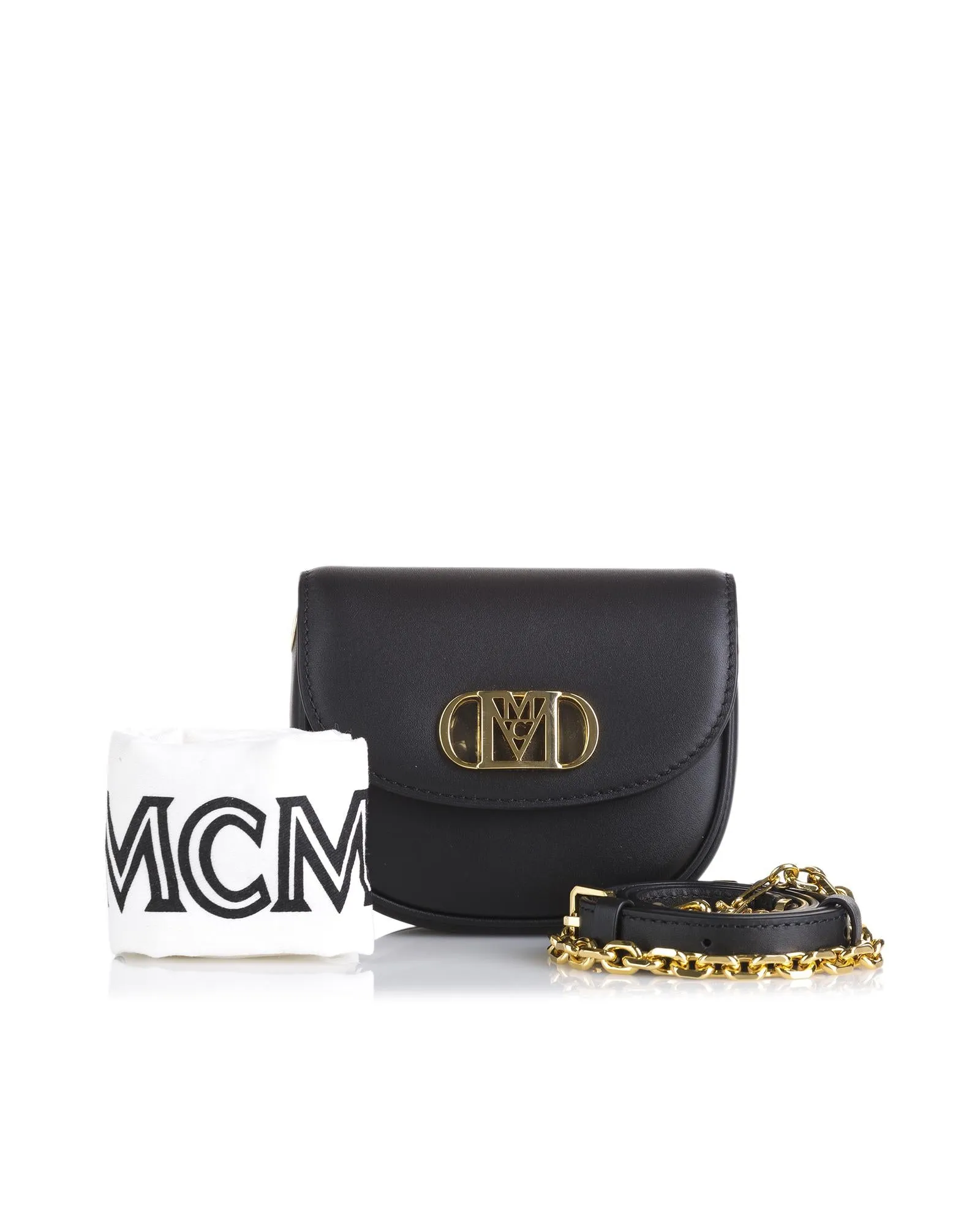 MCM Patricia Mini Crossbody Bag in Black Leather