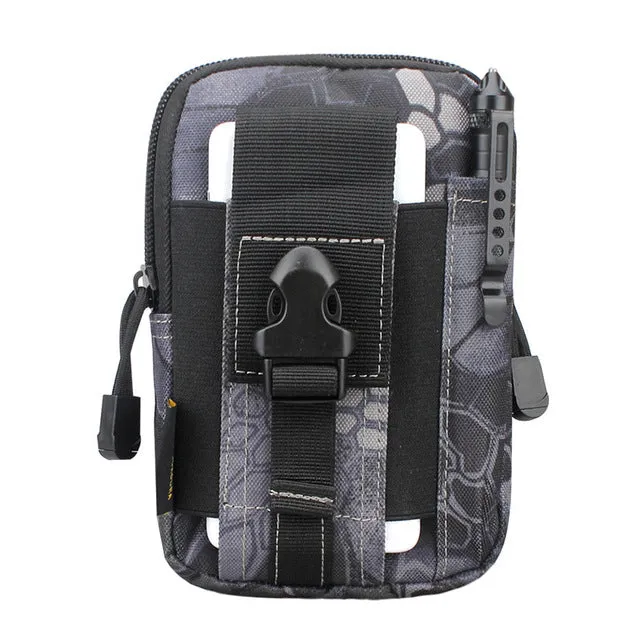 Men Waist Bag Canvas Fanny Pack Belt Phone Drop Leg Bags Military Zipper Waterproof Phone Waist Packs 6.8 inch Cellphone Bum Bag
