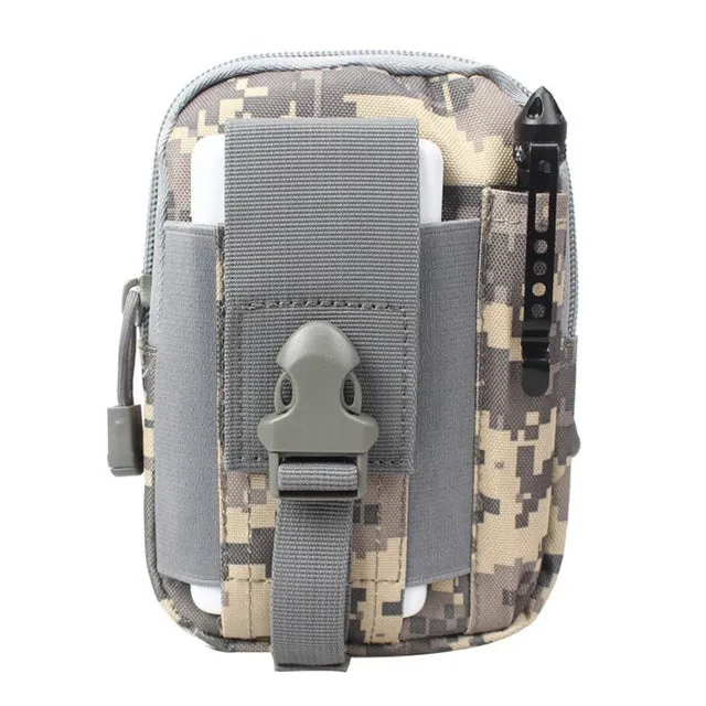 Men Waist Bag Canvas Fanny Pack Belt Phone Drop Leg Bags Military Zipper Waterproof Phone Waist Packs 6.8 inch Cellphone Bum Bag