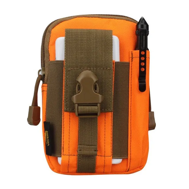 Men Waist Bag Canvas Fanny Pack Belt Phone Drop Leg Bags Military Zipper Waterproof Phone Waist Packs 6.8 inch Cellphone Bum Bag