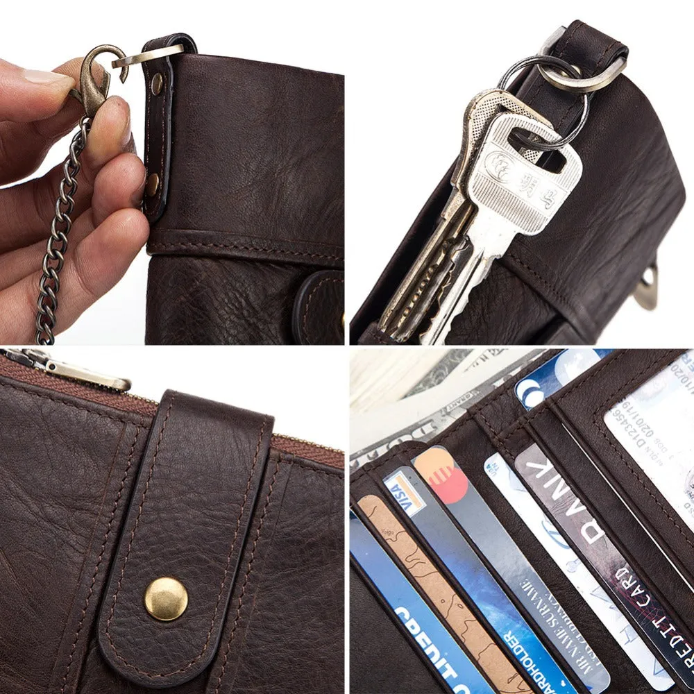 Men's 100% Genuine Leather RFID Wallet