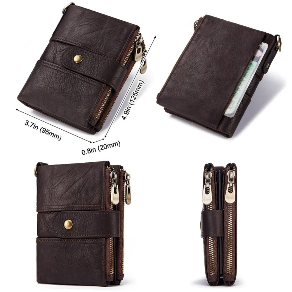 Men's 100% Genuine Leather RFID Wallet