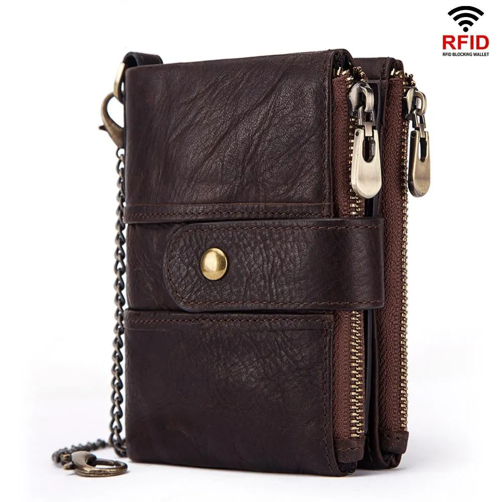 Men's 100% Genuine Leather RFID Wallet