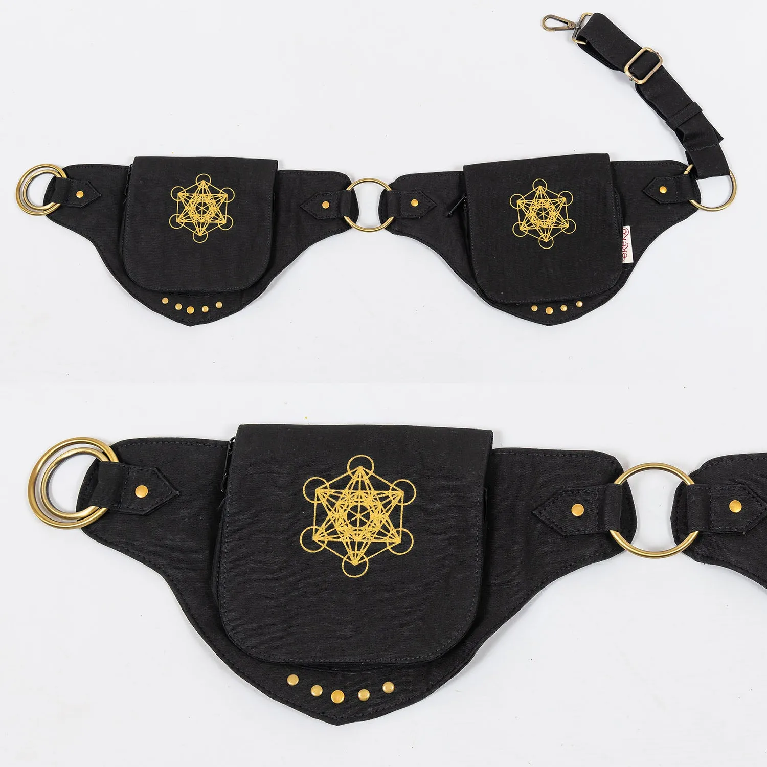 Metatrons Cube Double Pocket Belt